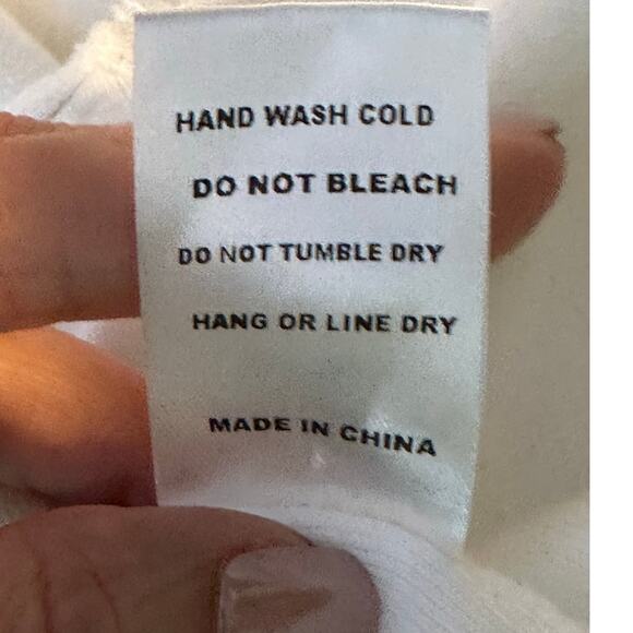 Beige Botany white crossed halter top size small - Picture 5 of 16